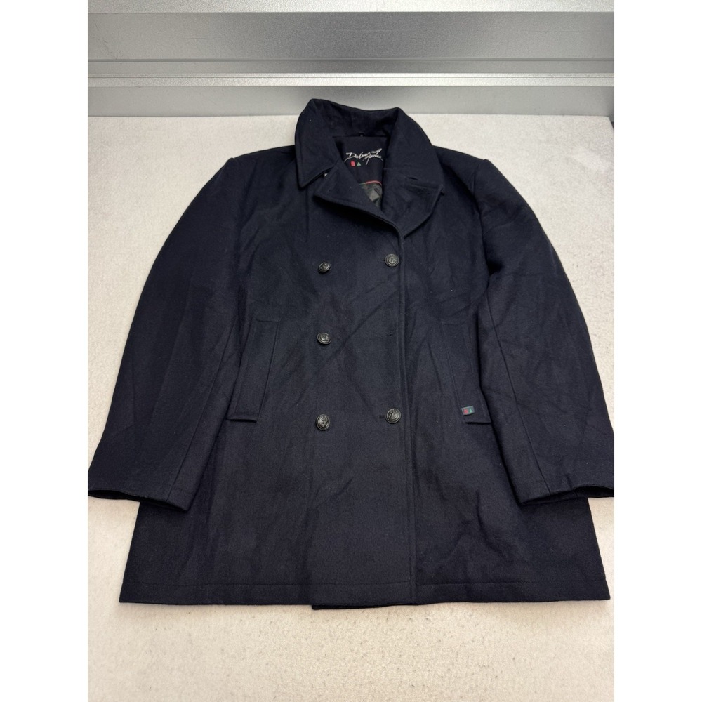 Dalmard Marine Men's Button Down Wool Pea Coat Mens Size‎ 56 Navy Blue Nautical